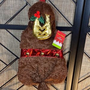 NEW HAPPY HOWLIDAYS PET APPAREL SIZE SMALL REINDEER APPAREL